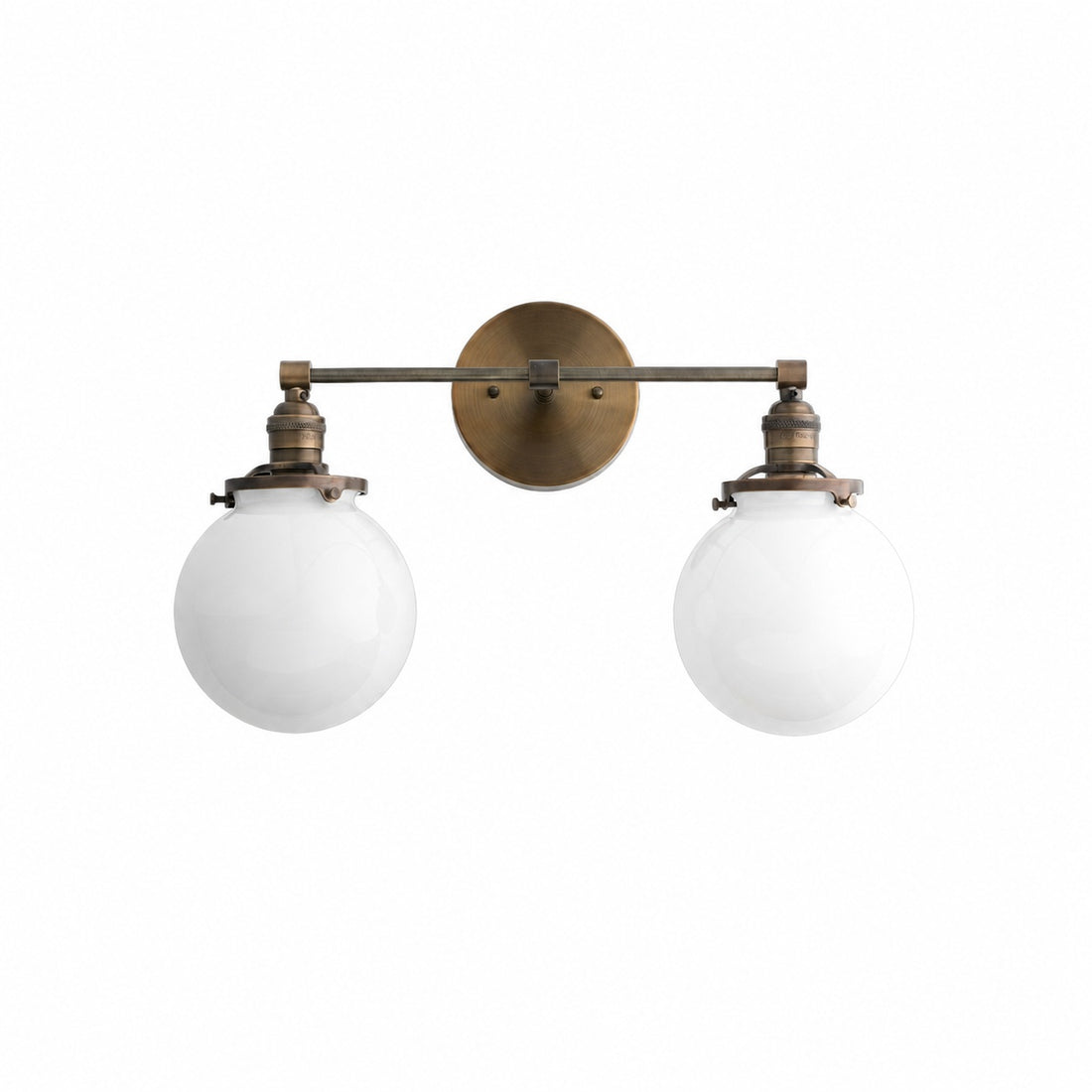 Lumio Globe Glass Globe Vanity Light - Modern Two Light Bathroom Sconce