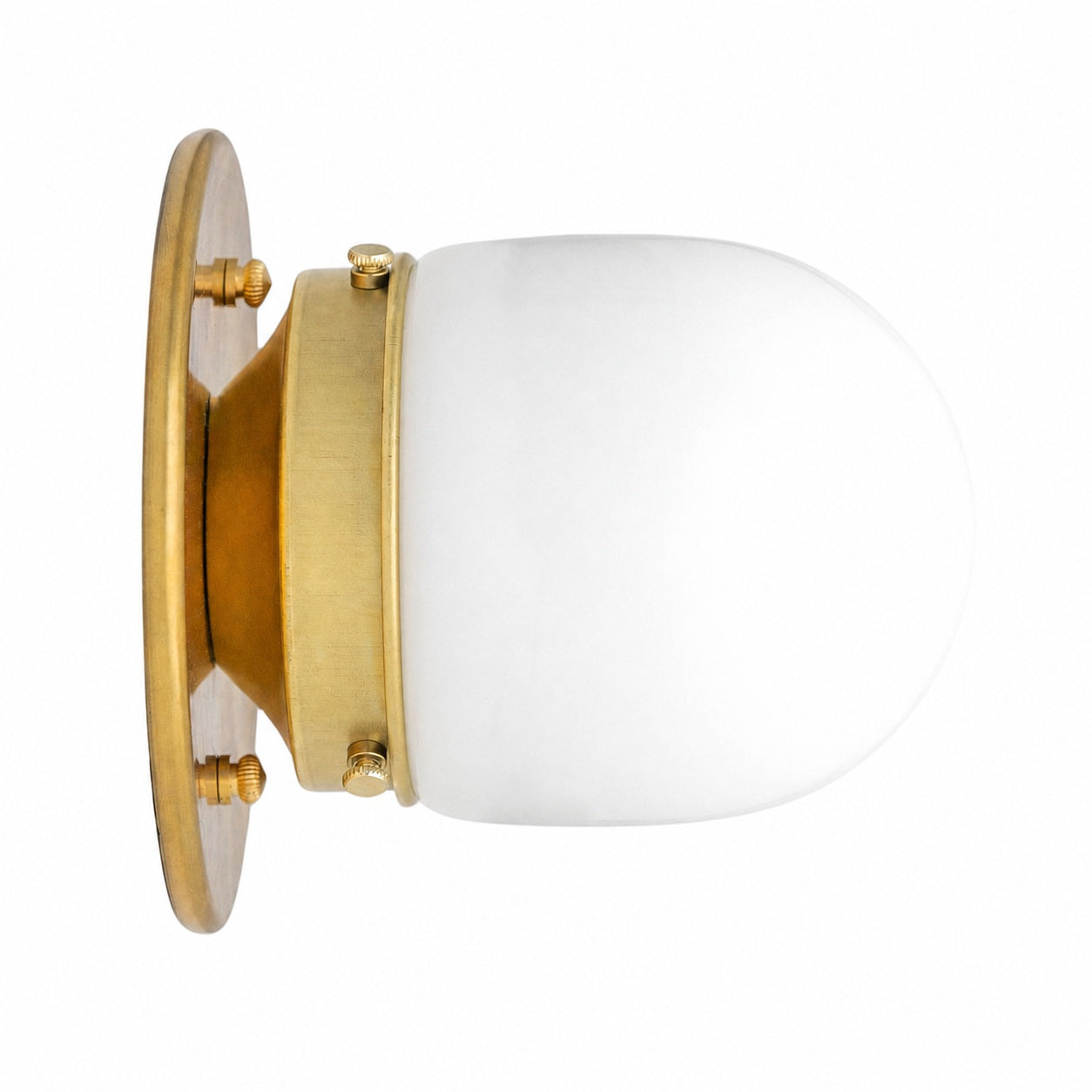 Opalume Glass Flush Mount Ceiling and Wall Light - Art Deco Small Globe Fixture