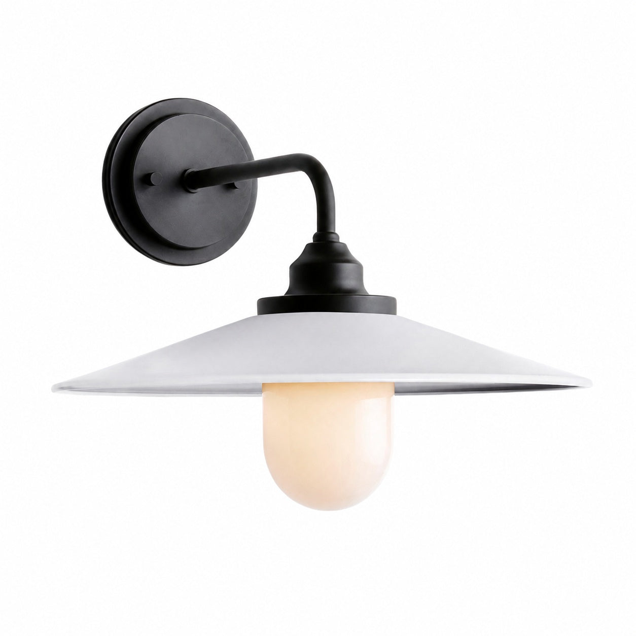 Cordax Utility-Inspired Wall Sconce - Metal and Glass for Indoor Outdoor Decor