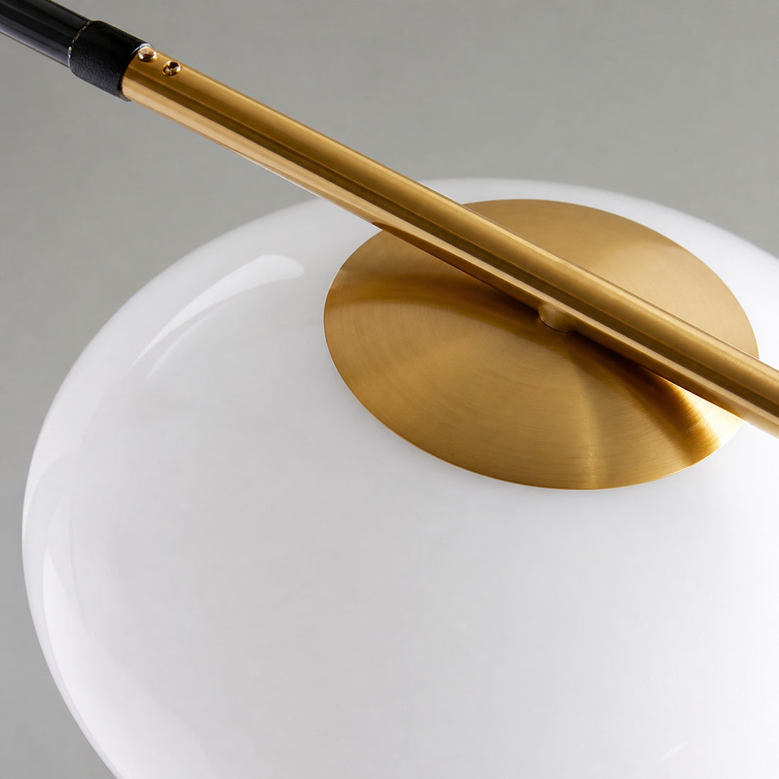Brimush Flattened-Globe Pendant Lamp – Minimalist Architectural Form