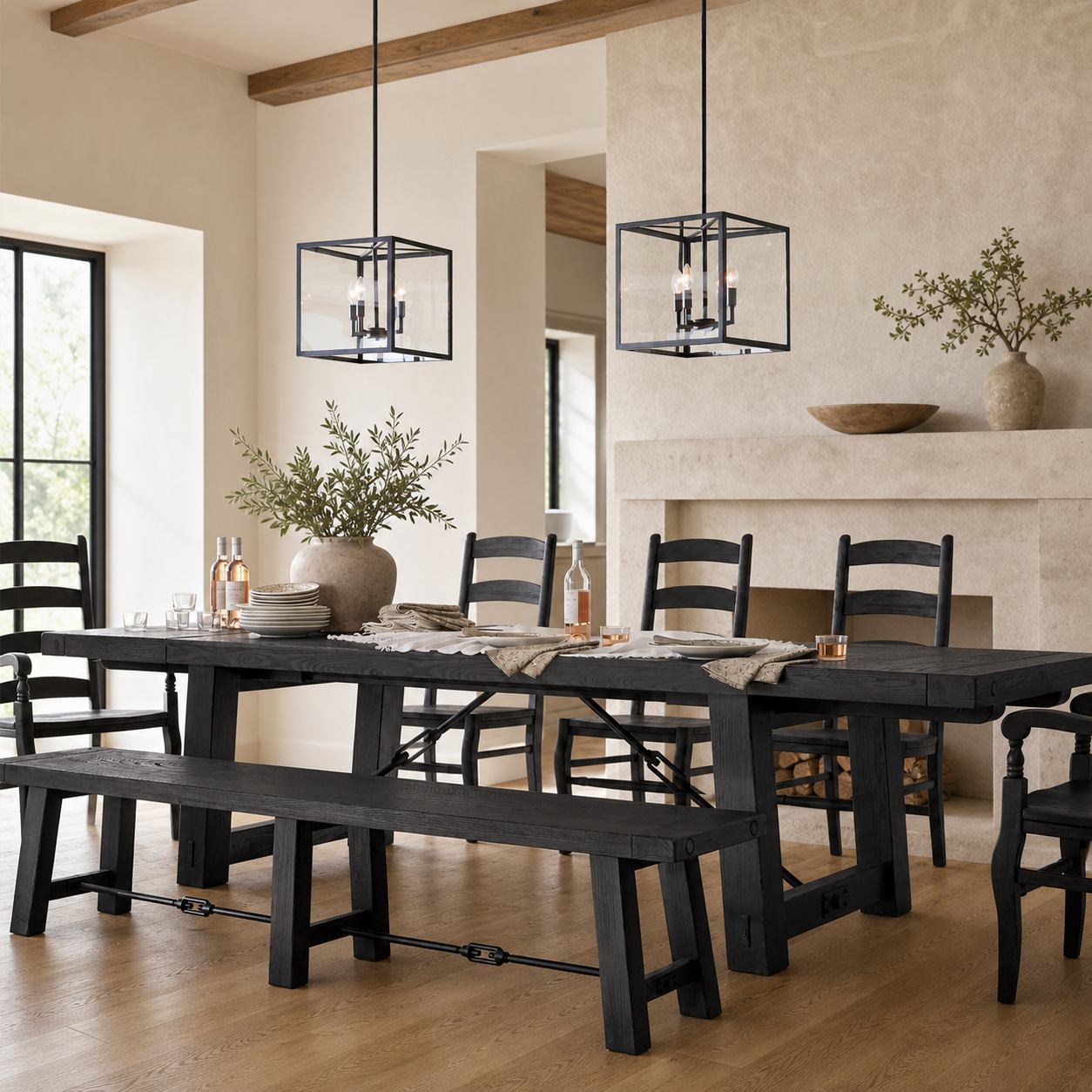 Ferrix Modern Outdoor Lantern Iron Pendant Lamp - Industial Glass Lighting Design