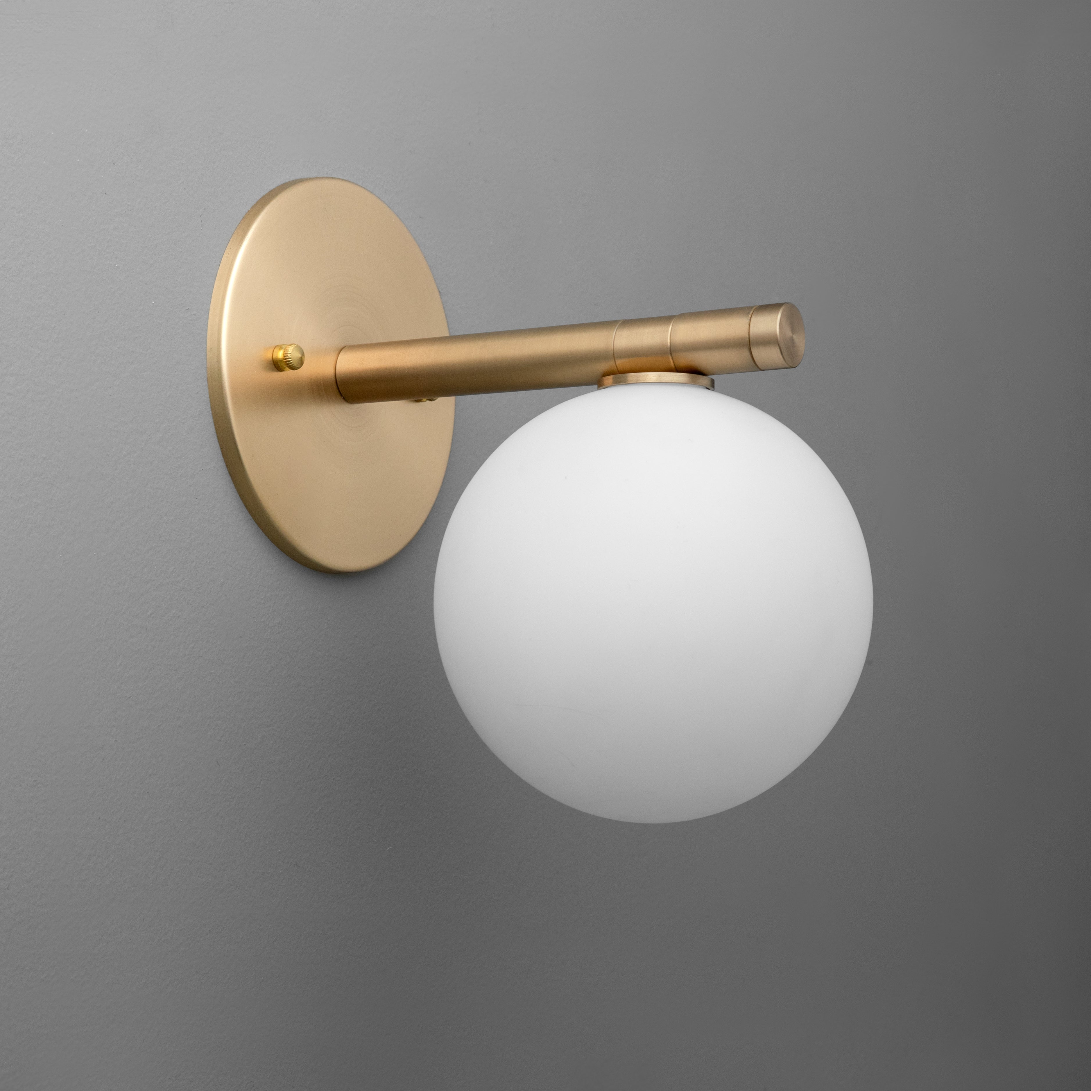 Glorica Glass Wall Sconce - Frosted Globe Light