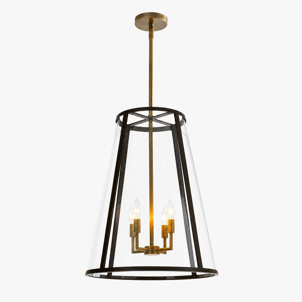 Ferrix Modern Outdoor Lantern Iron Pendant Lamp - Industial Glass Lighting Design