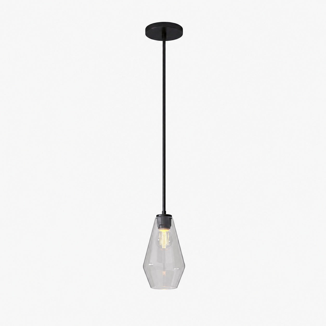 Merin Transparent Glass Sculpture Geometric Chandelier
