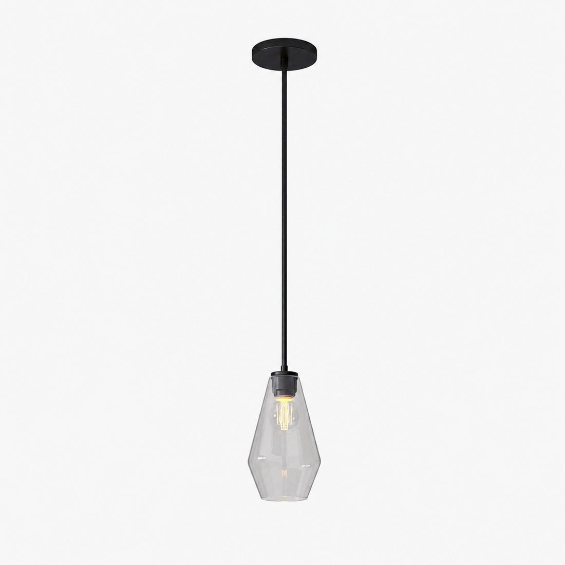 Merin Transparent Glass Sculpture Geometric Chandelier