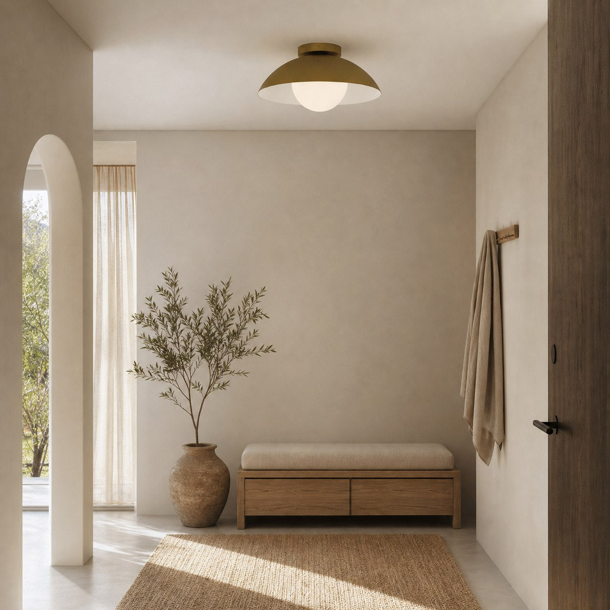 Orblia Minimal Flush Mount Light Fixture - Modern Aesthetic for Home Interiors