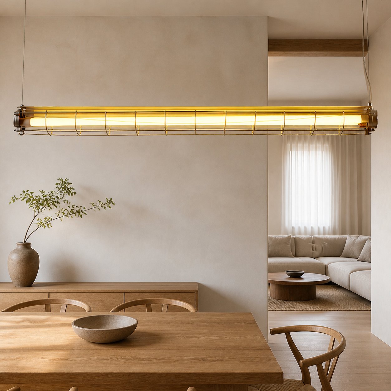 Modern Acrylic Linear LED Chandelier in Black or Silver