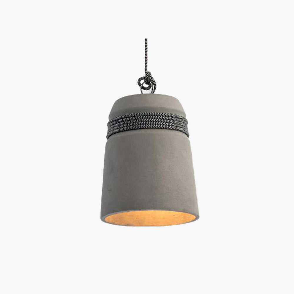 Nordic Cement Hemp Rope Pendant Lamp