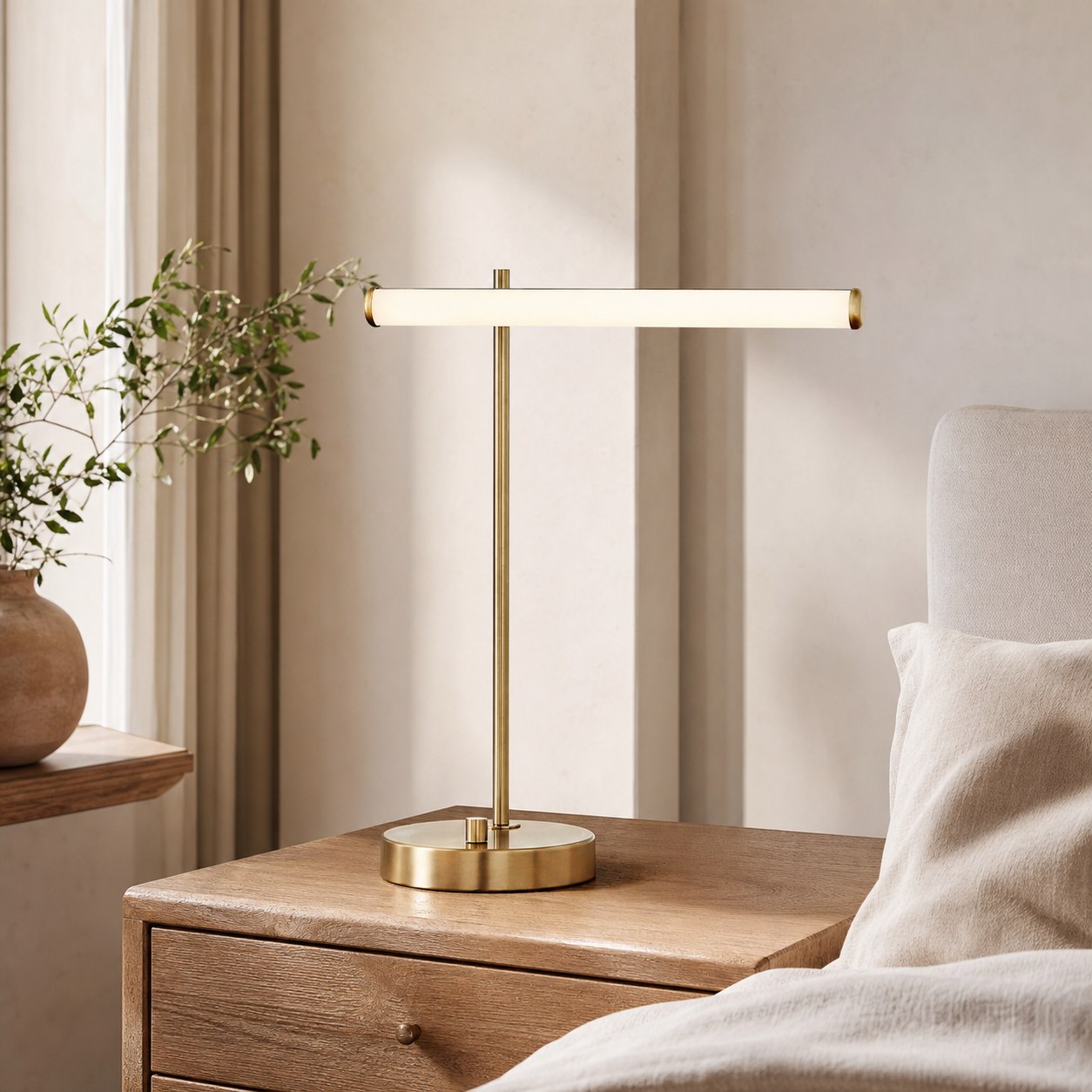 Voro Modern LED USB Table Lamp - Sleek Metal Desk & Bedside Lighting