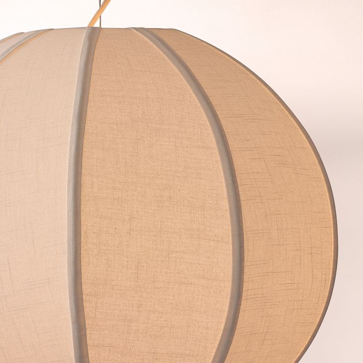 Alvian Pendant Light - Linen Shade with Adjustable Height for Cozy Dining