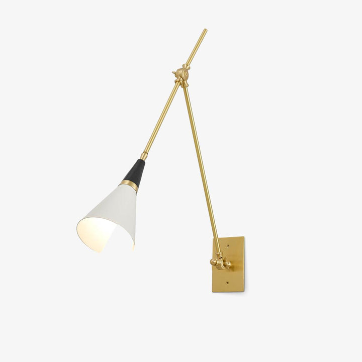 Vintage Metal Adjustable Swing Arm Wall Lamp