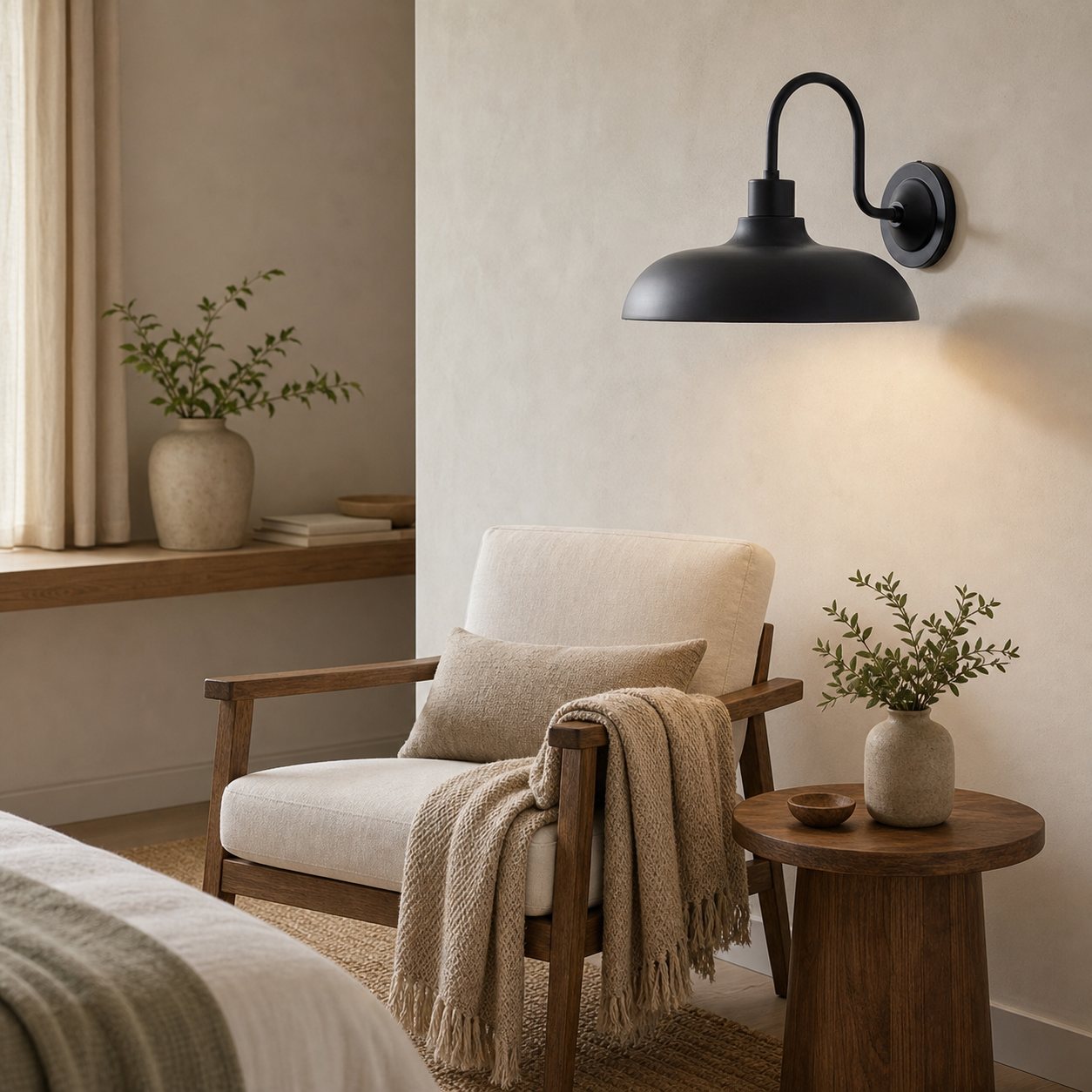 Velara Industrial Metal Rustic Dome Wall Sconce - Classic Curved Outdoor Wall Light for Porch and Patio U08
