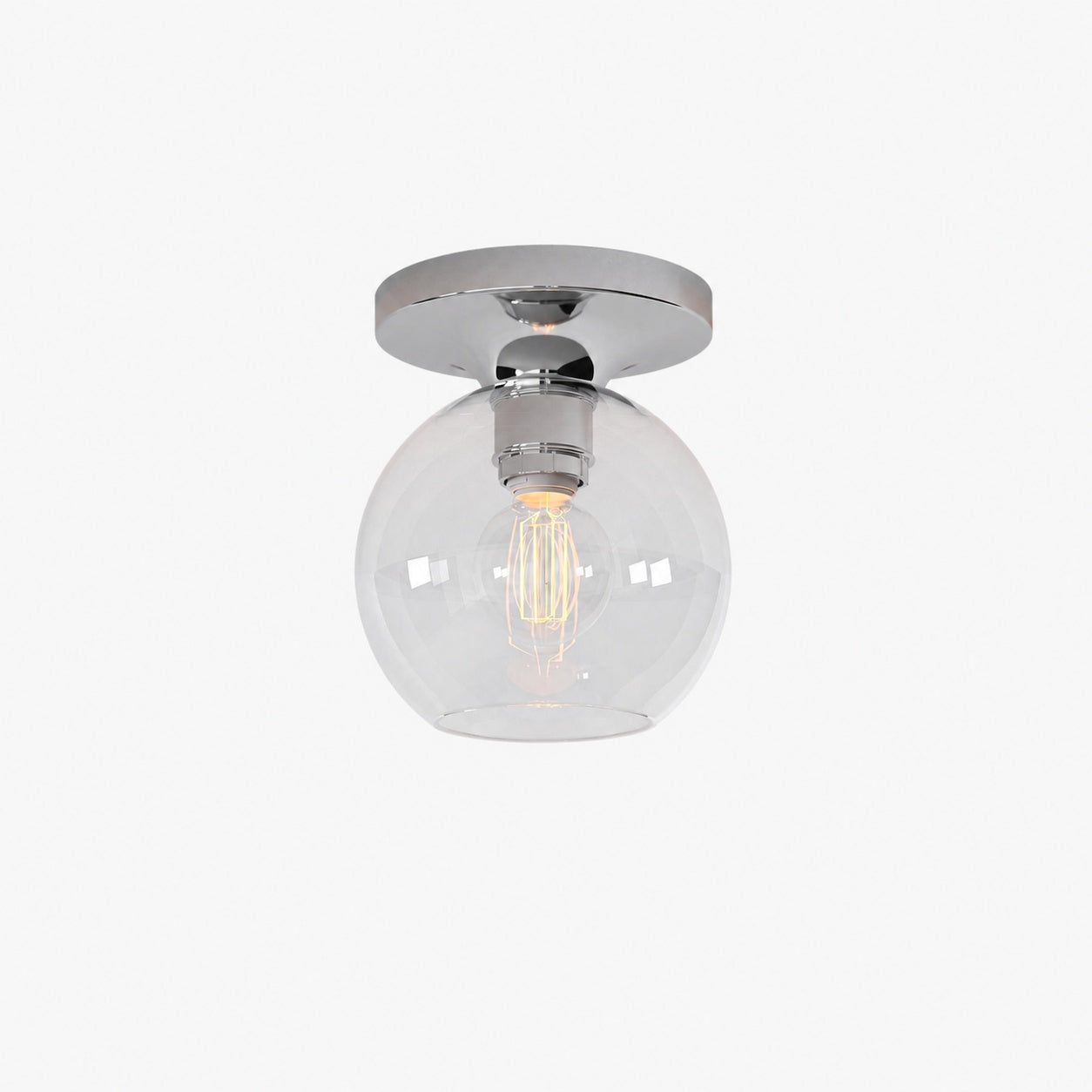 Selvion Modern Globe Pendant Light - Damp-Rated Bathroom Lighting - Luxe Glass Shade
