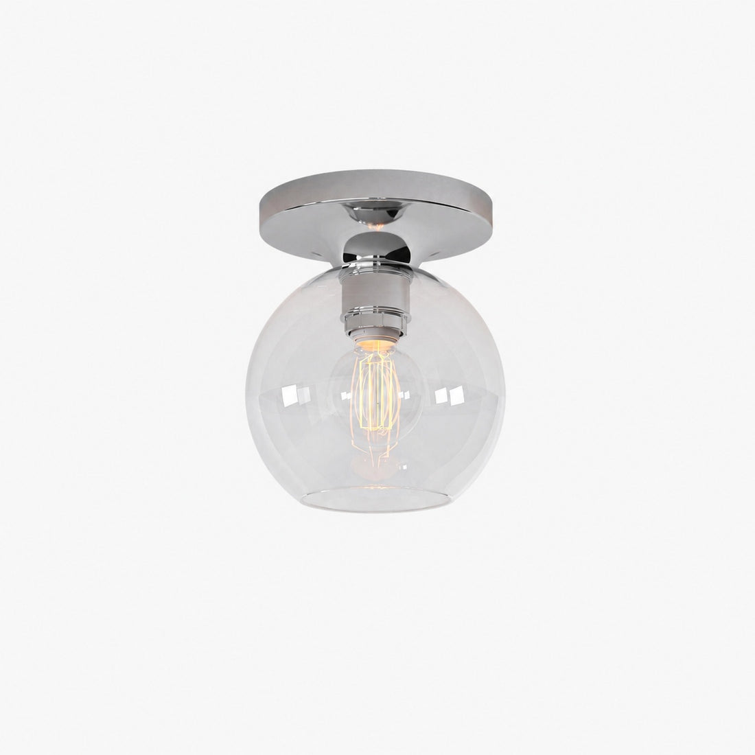 Selvion Modern Globe Pendant Light - Damp-Rated Bathroom Lighting - Luxe Glass Shade