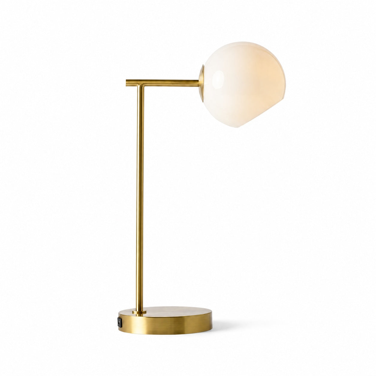 Brina Glass USB Table Lamp - Modern Bedside Desk Light with Style