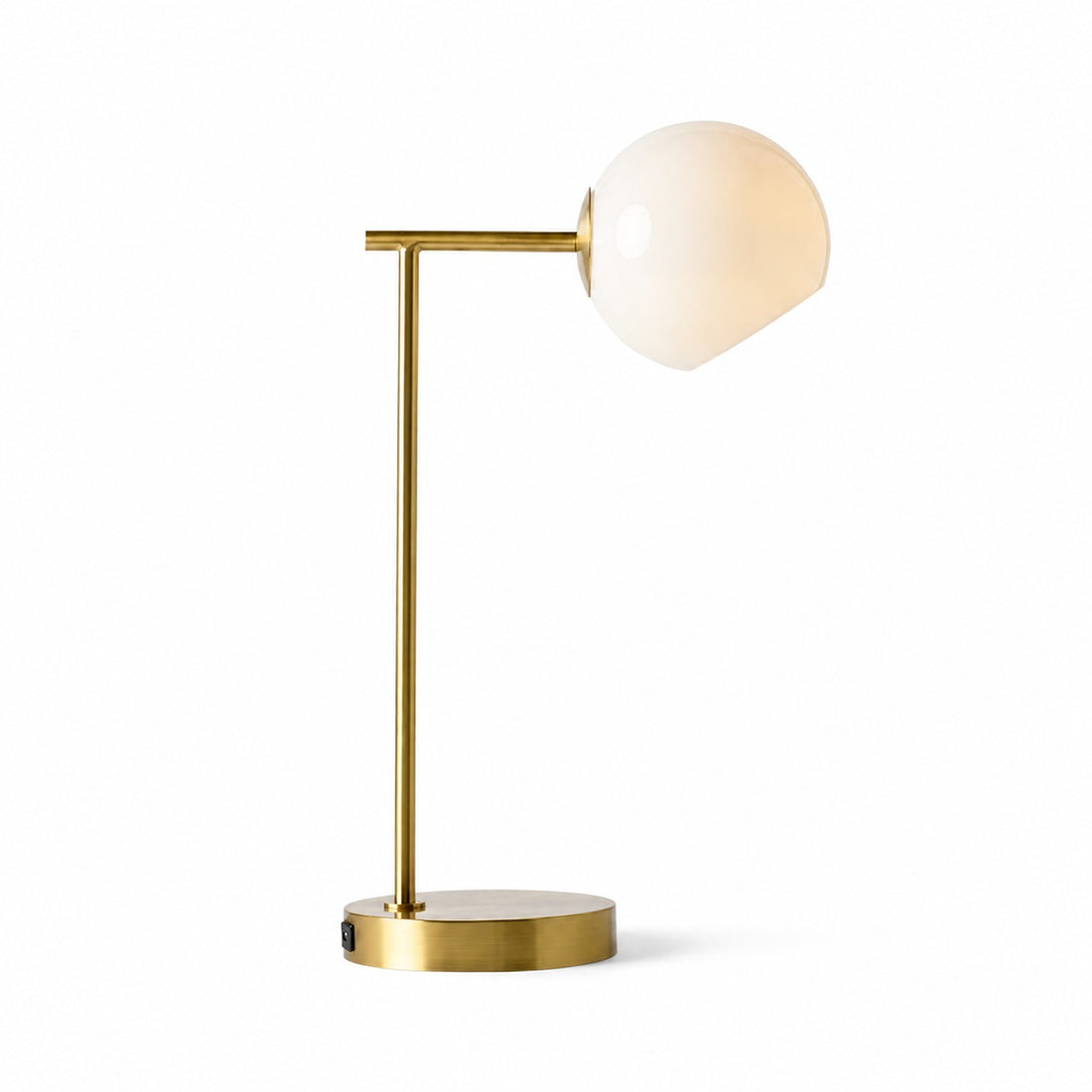 Brina Glass USB Table Lamp - Modern Bedside Desk Light with Style