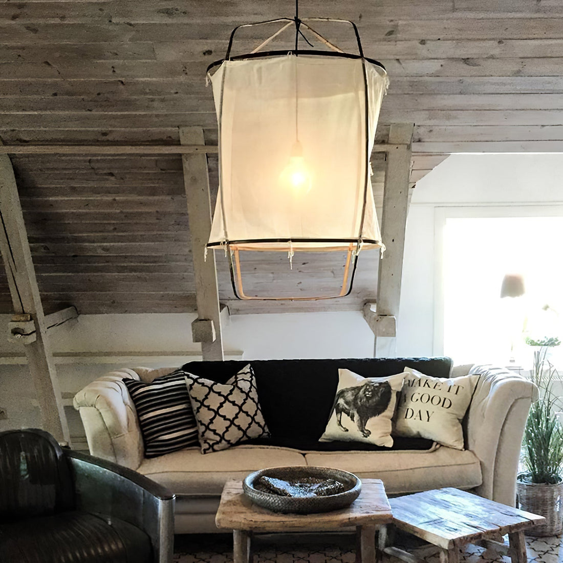 Straight Hollow Tulle Pendant Lighting