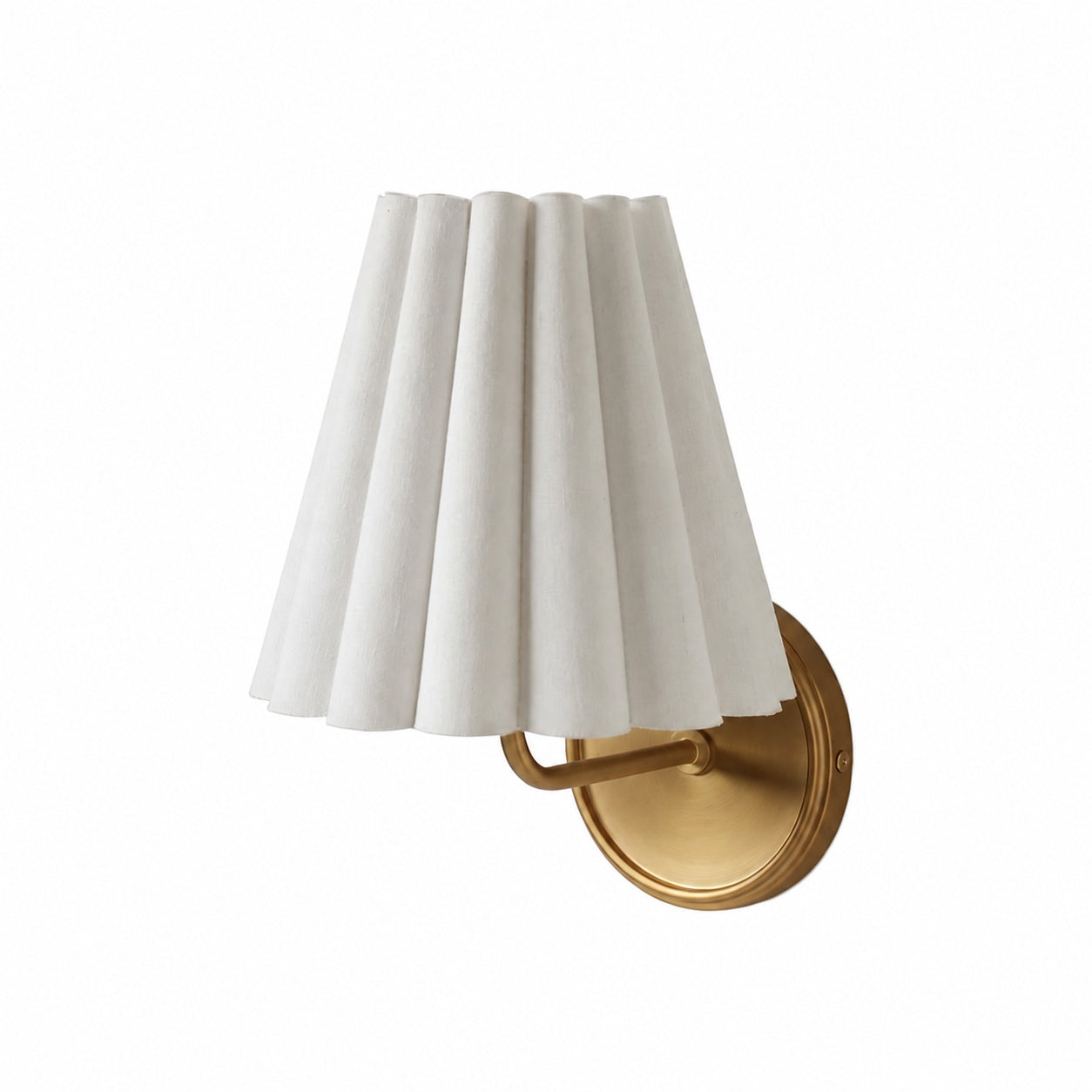 Ruffmeto Fabric Wall Sconce – Featuring Pleated Detailing on a Sculptural Metal Frame for Study or Hallway