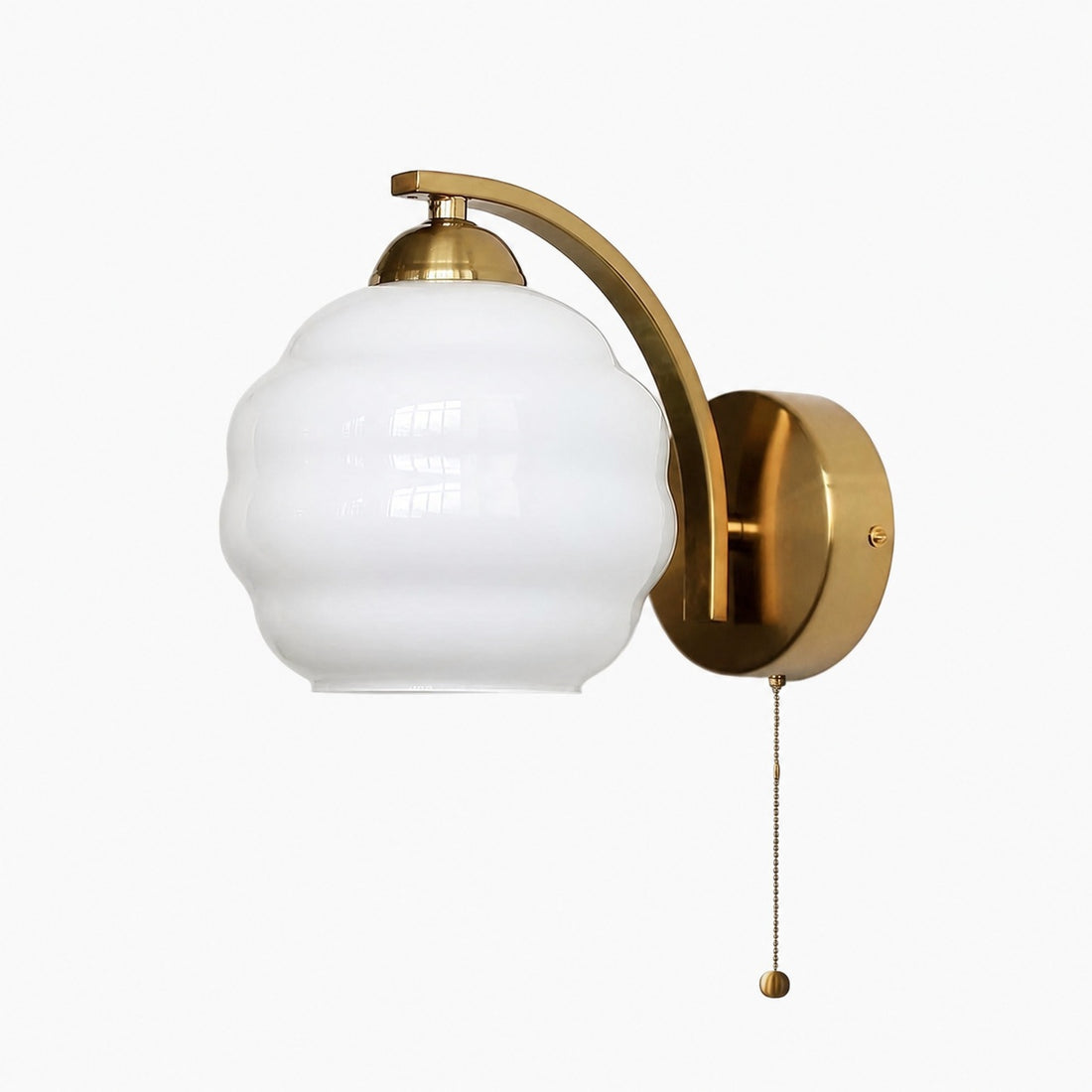 Curvona Bauhaus Milk Glass Wall Sconce - Minimalist Decor Upgrade