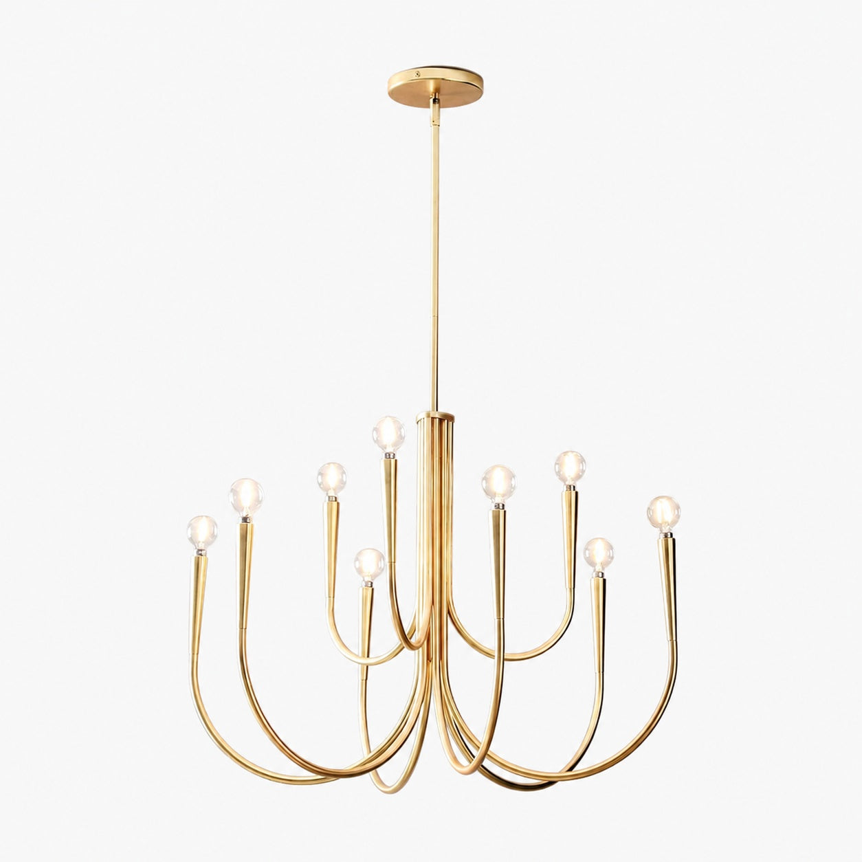Borvia Swoop Arm Chandelier - Vintage-Inspired Modern Perfect for Home