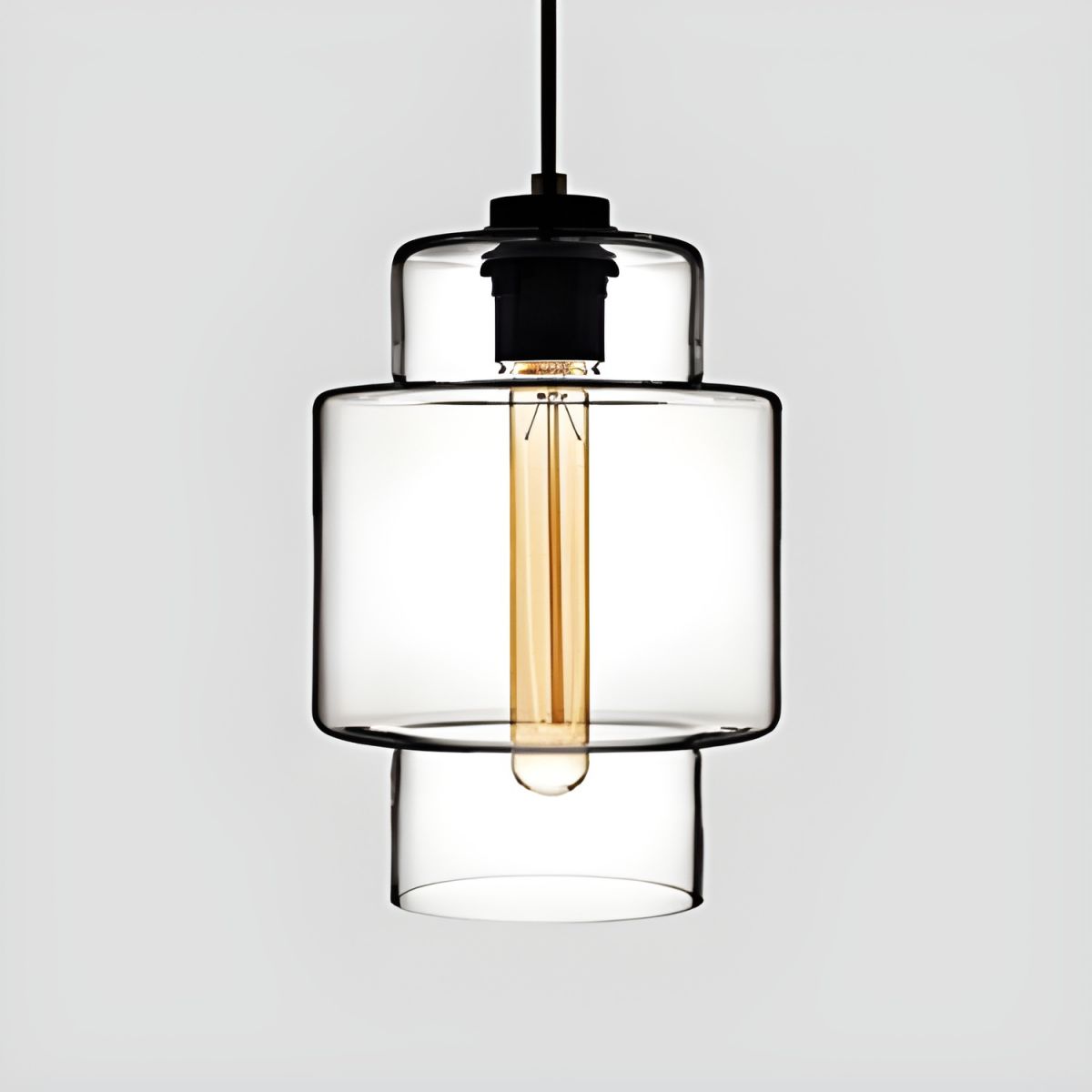 Crystalline Series Pendant Light - Blown Glass Multi Colored Glass Pendant Lamp