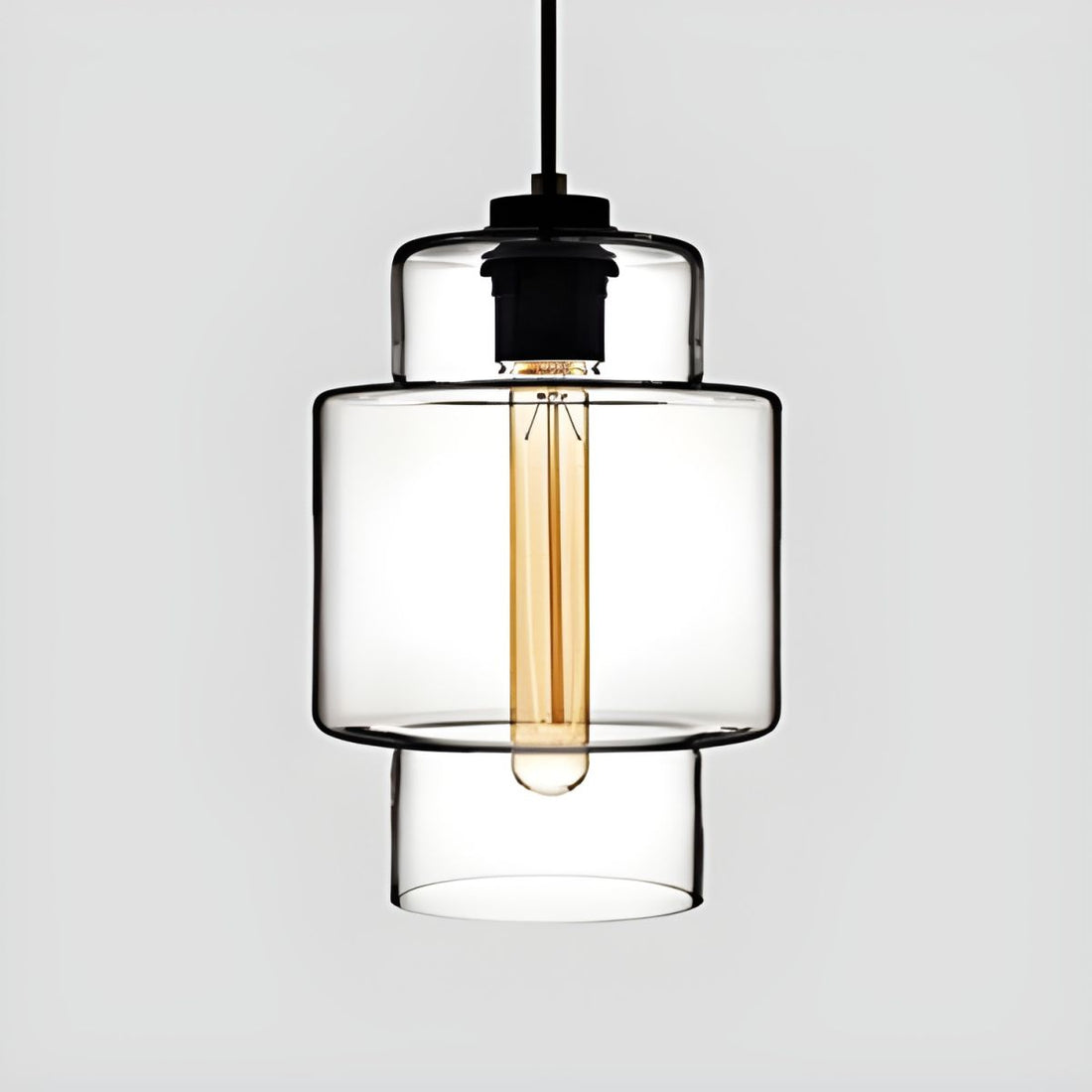Crystalline Series Pendant Light - Blown Glass Multi Colored Glass Pendant Lamp