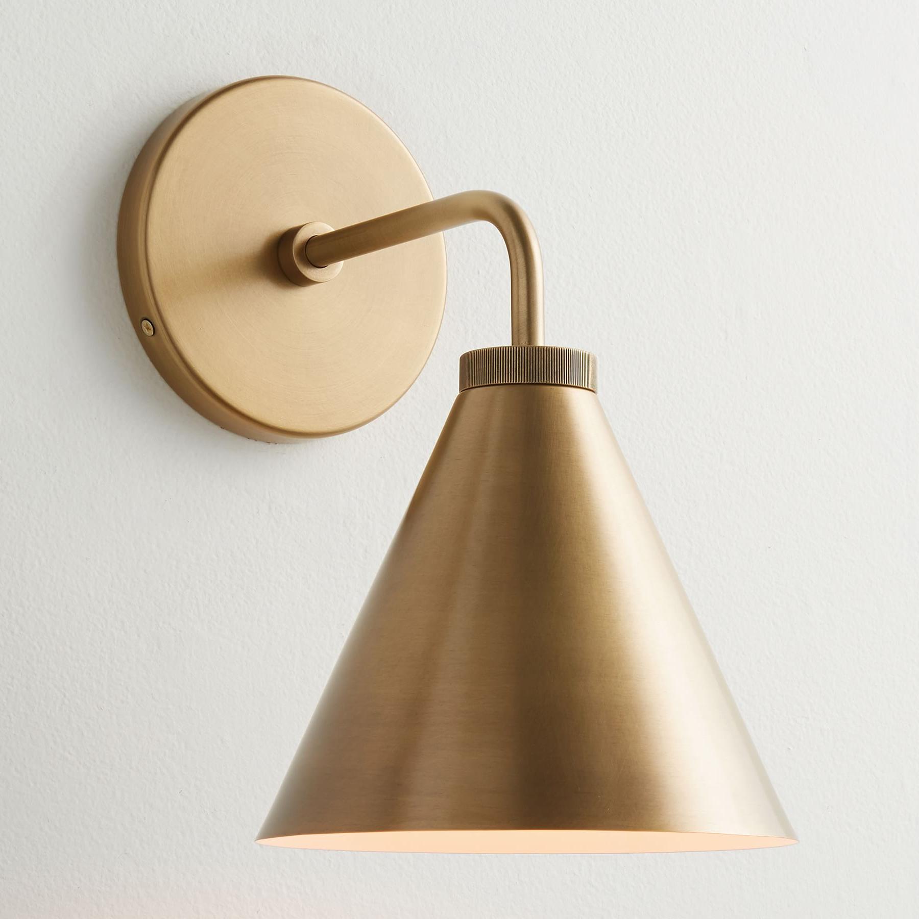 Retro Metal Cone Tapered Sconce Light