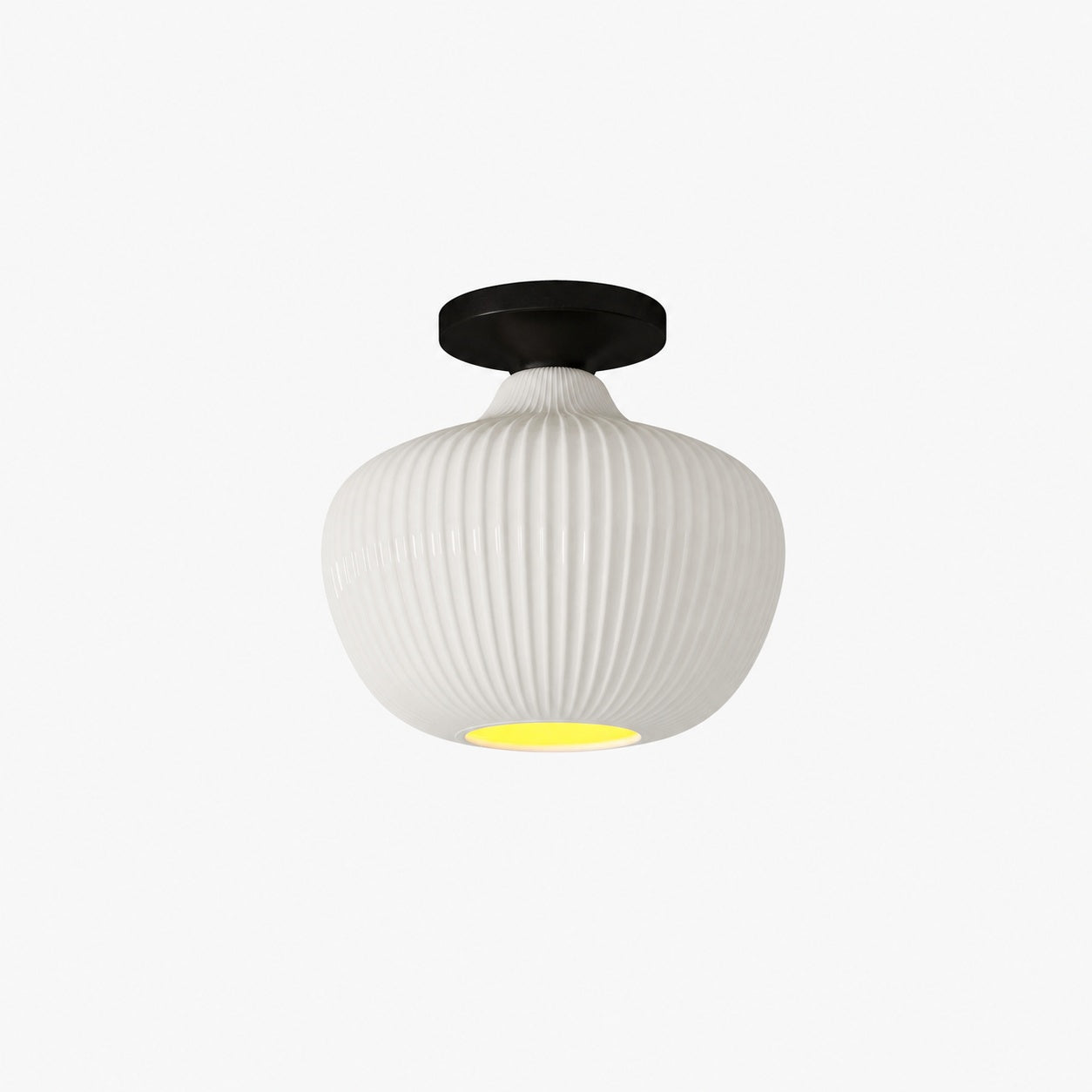 Rivrona Glass Flush Mount Ceiling Light - Modern Champagne Globe Design