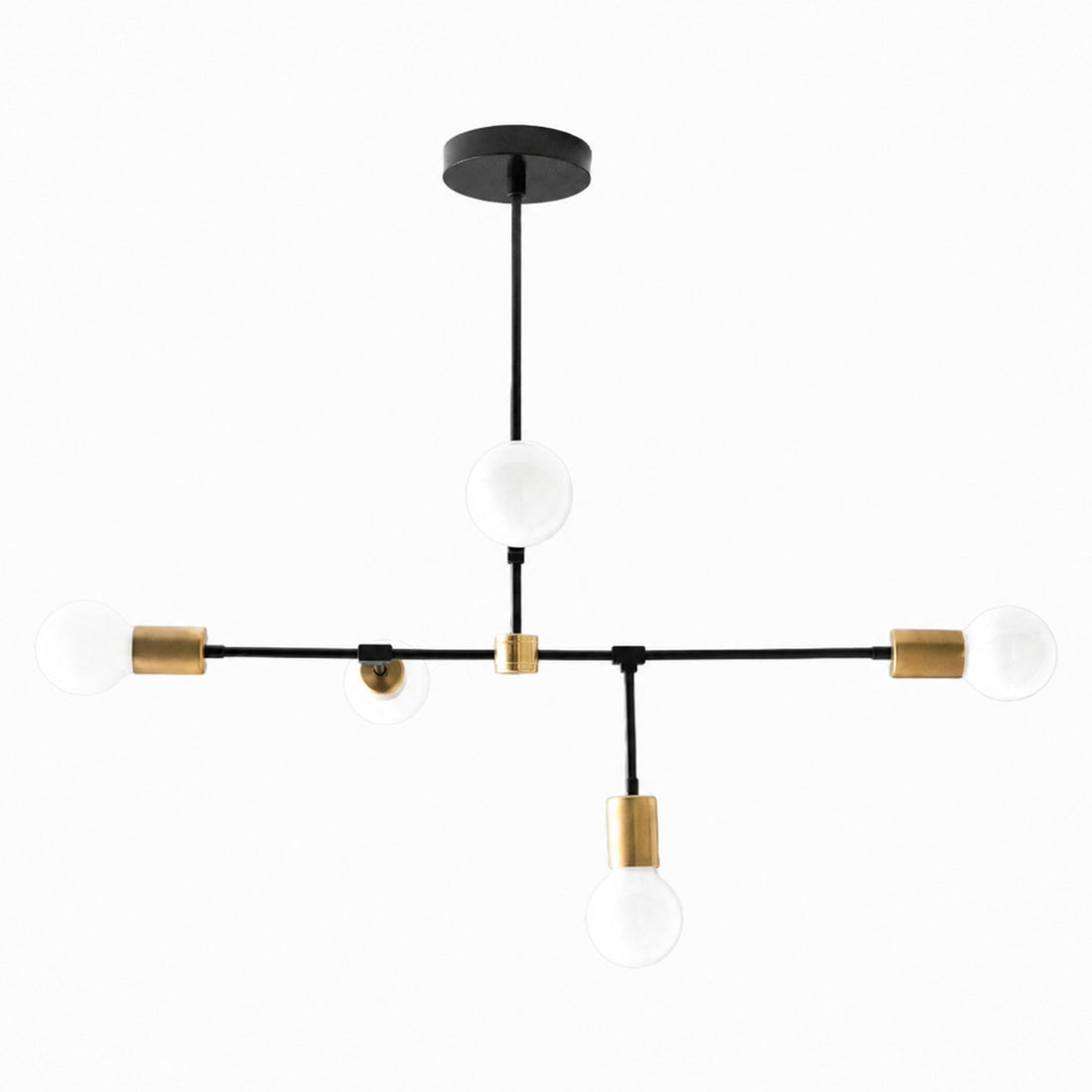 Mobilux Line 5 Light Chandelier - Modern Ceiling Hanging Lamp for Dining Room