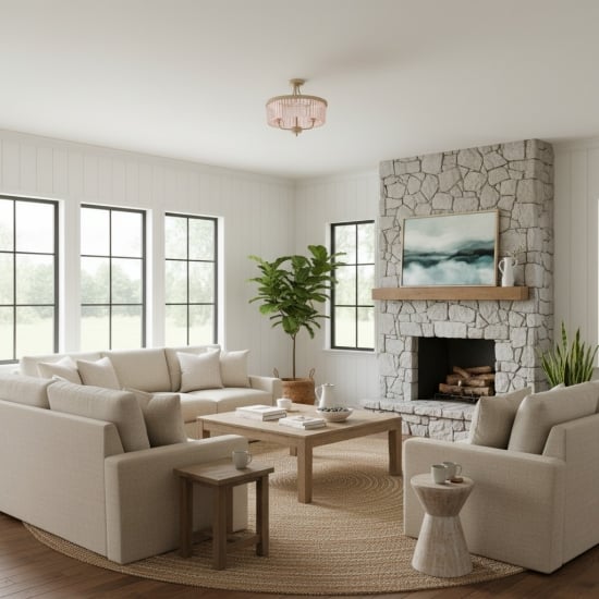 Beveline 3 Light Round Semi Flush - Faceted Cut Glass Shade Metal Finish for Hallways and Bedrooms