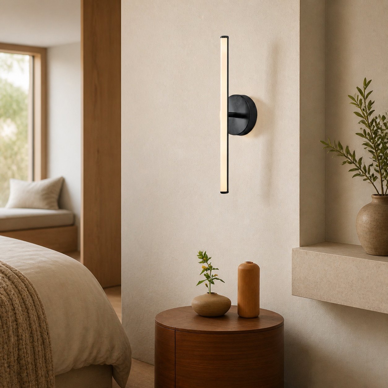 Voro Modern LED Wall Sconce - Metal Bathroom & Hallway Lighting Fixture