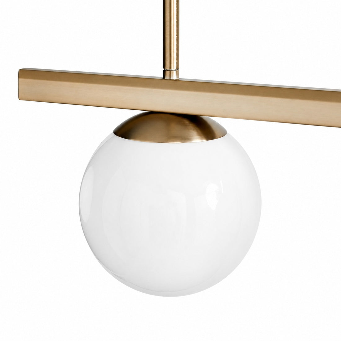 Brelia Round Light Chandelier - Modern Milk Glass Globe Ceiling Light