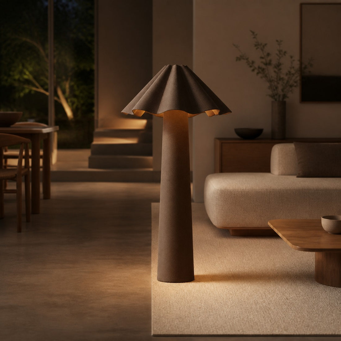 Weavara Sculptural Floor Lamp – Modern Transitional Design for Living Rooms and Lounges