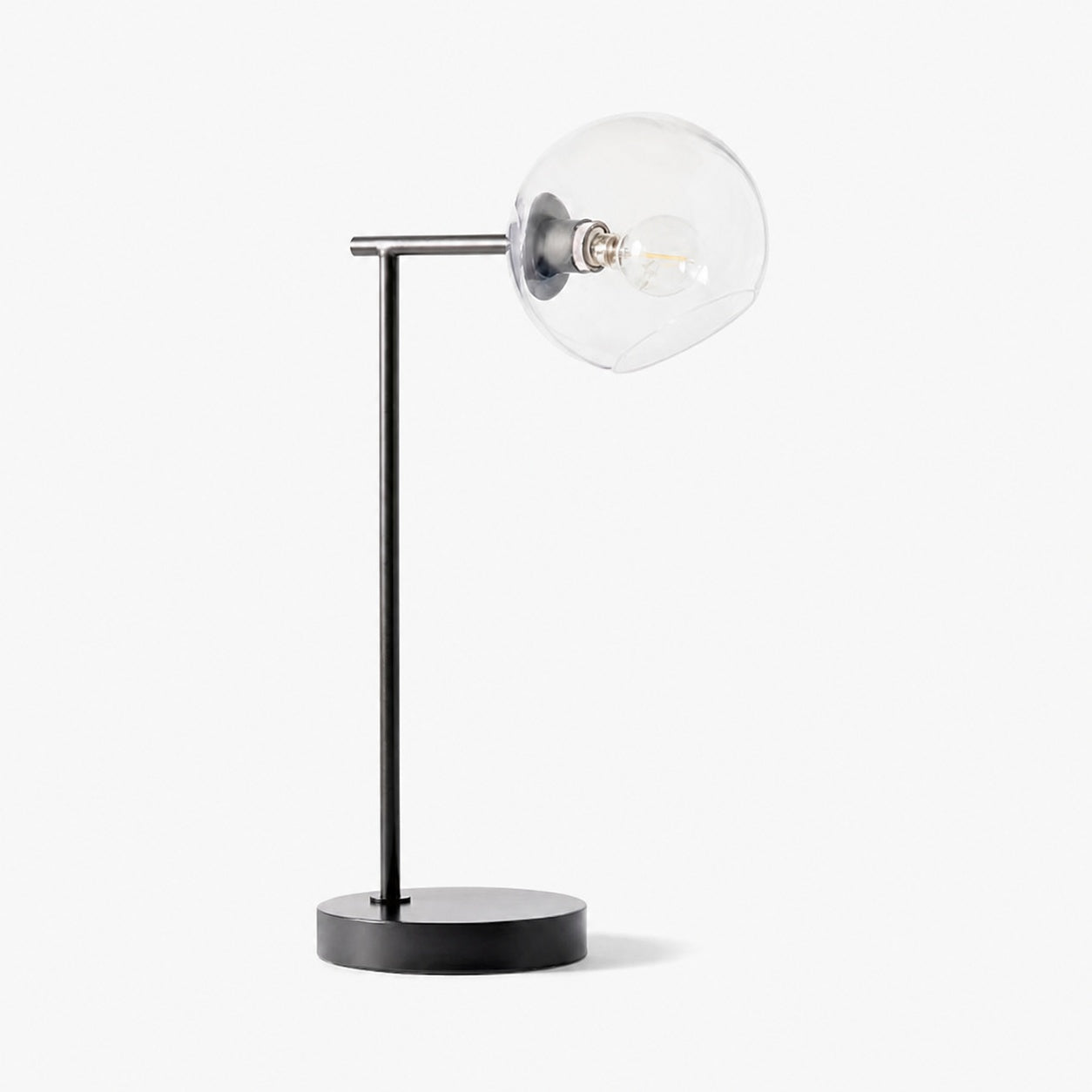 Brina Glass USB Table Lamp - Modern Bedside Desk Light with Style
