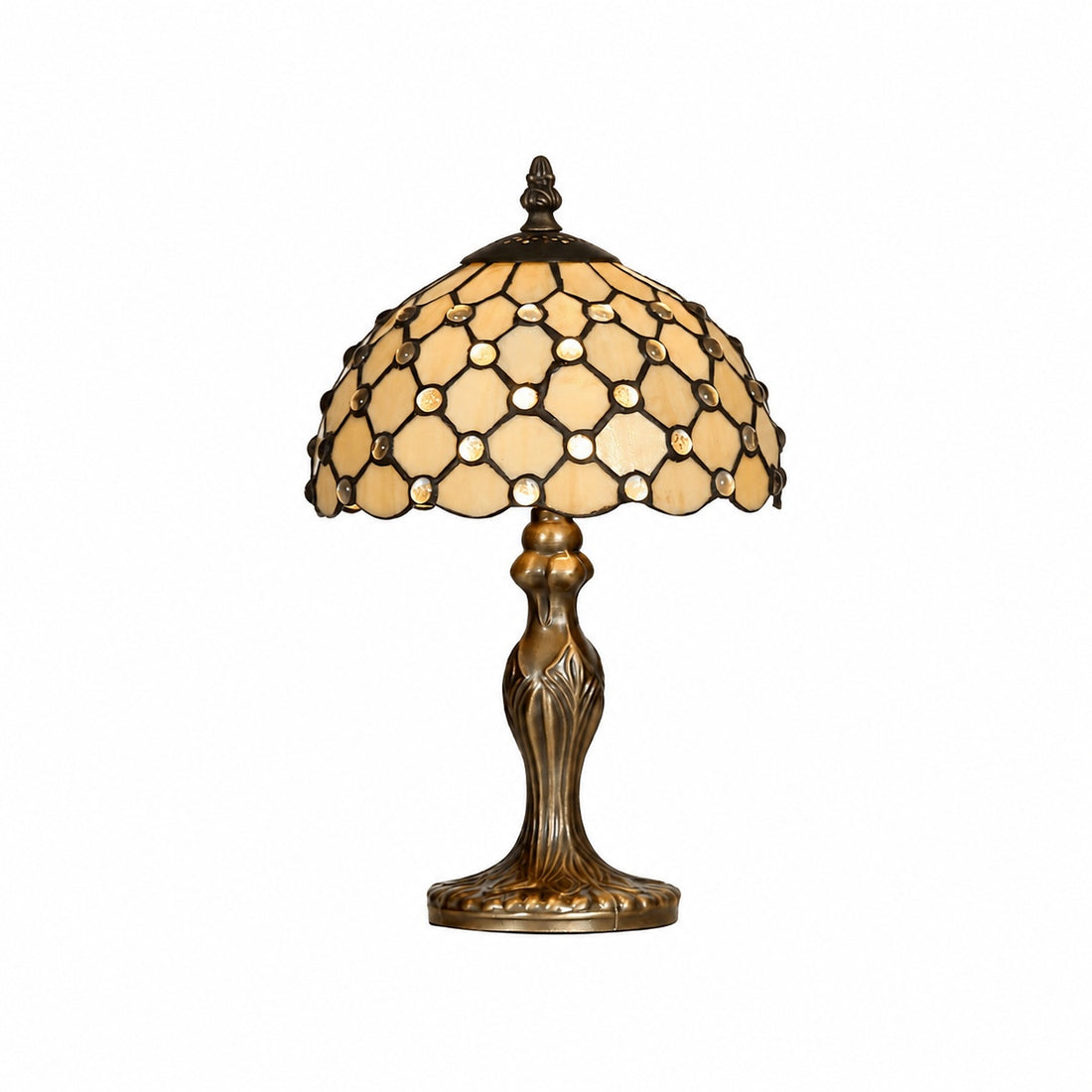 TF Harken Decorative Jewel Table Lamp - Stunning Glass Design Perfect for Bedroom or Living Room