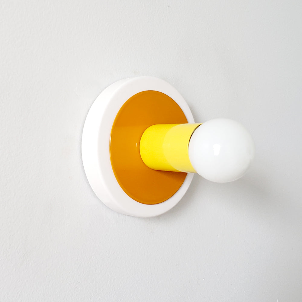 Colorful Wall Sconce - Modern Brass & Chrome Accent Lighting Fixture