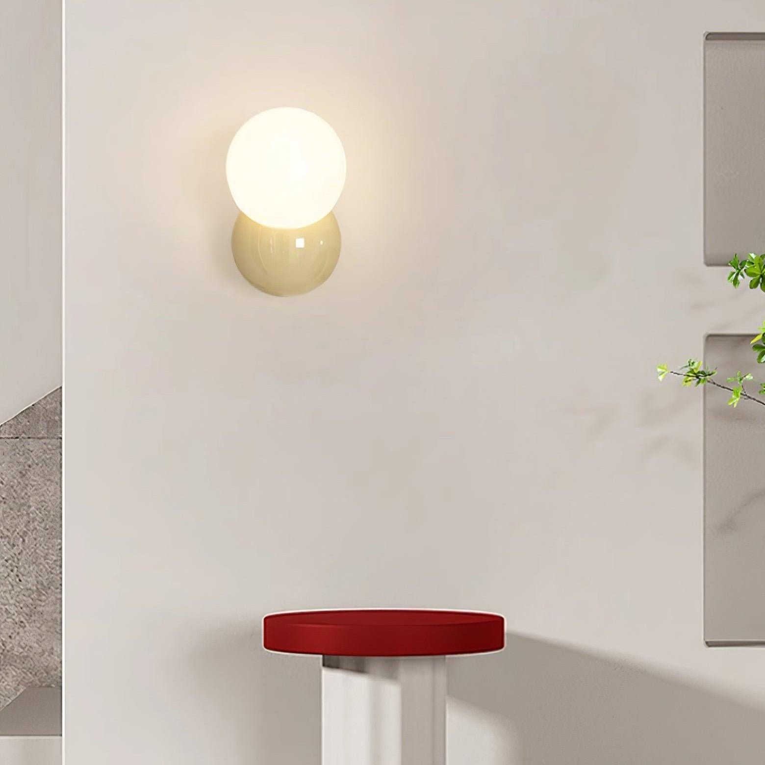 Double Ball Mandarin Duck Color Wall Sconce