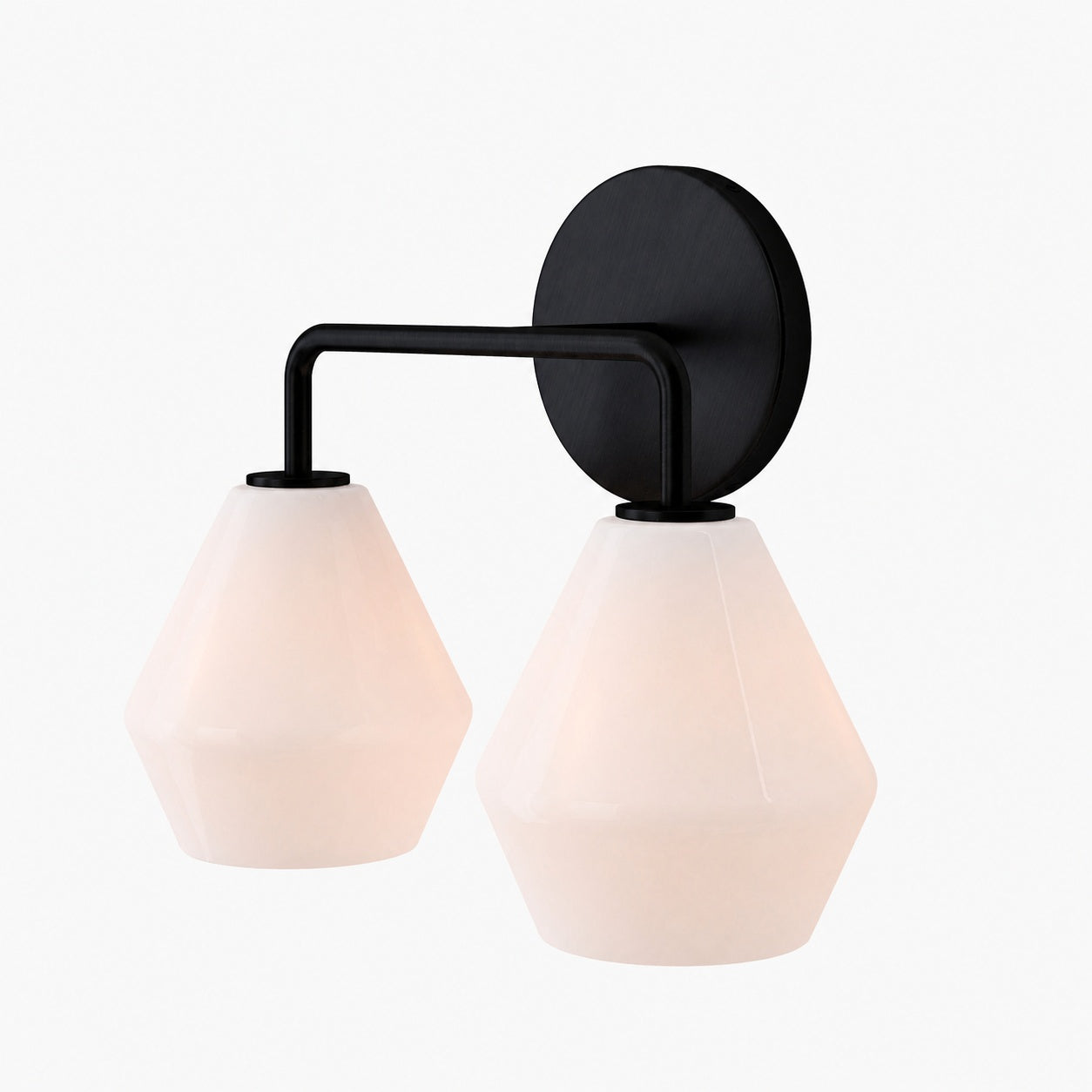 Merin Multi Head Dressing Table Wall Lamp - Metal And Glass Sculptural Lamp