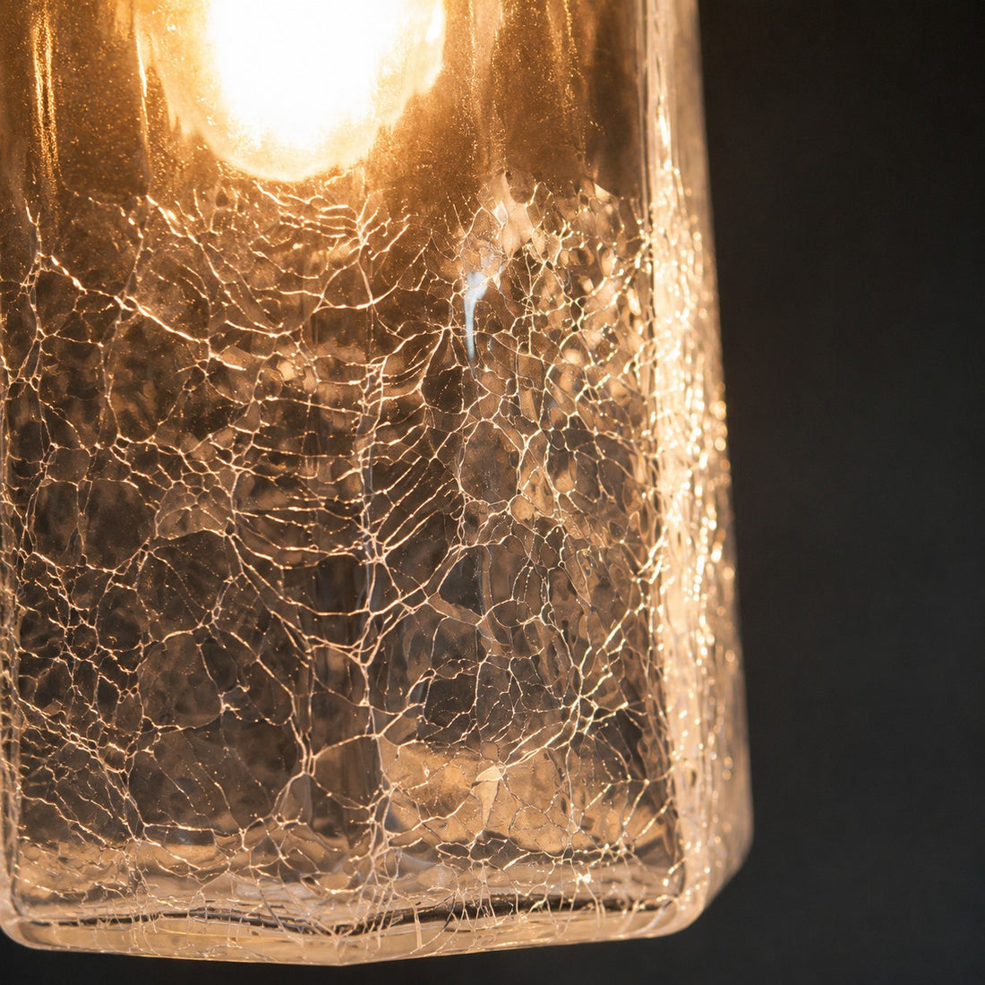 Japanese Vintage Crackle Glass Pendant Light