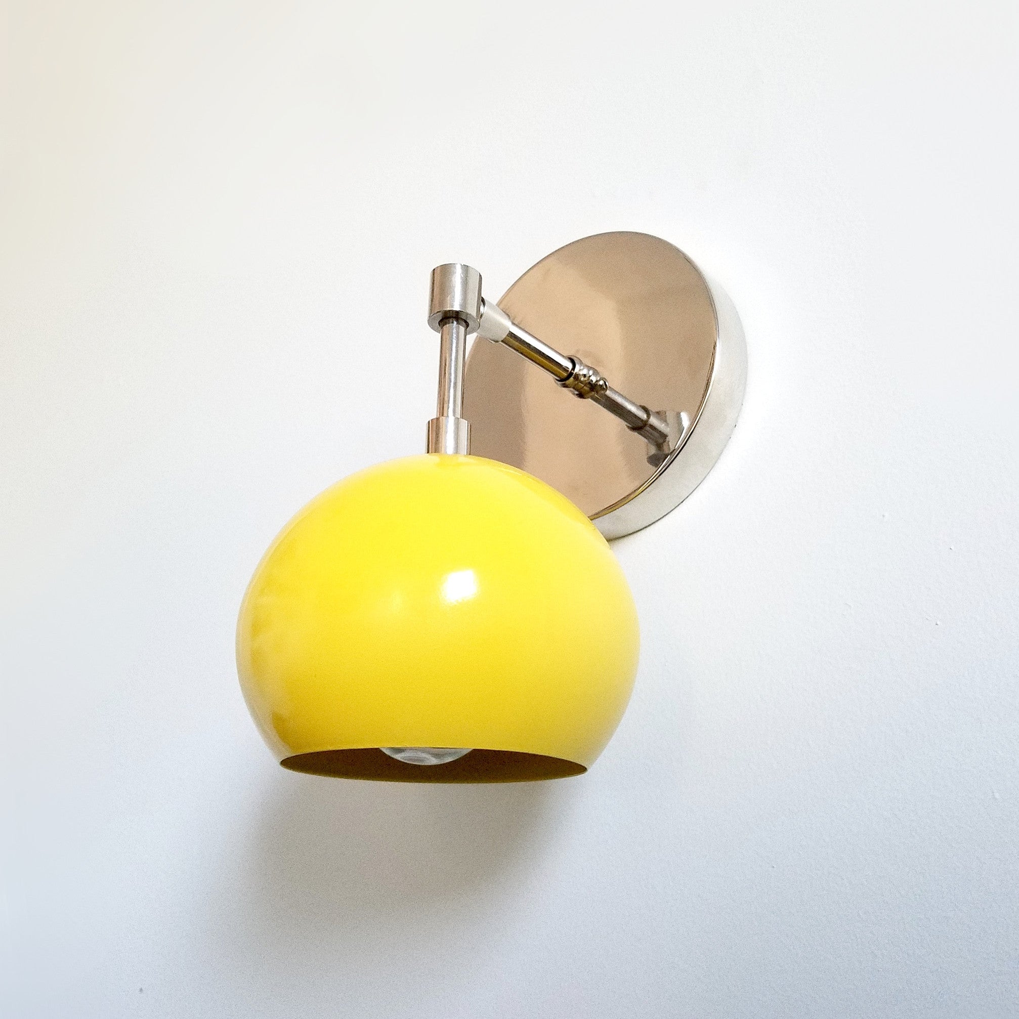 Accent Lighting Globe Wall Sconce in Sunshine Yellow