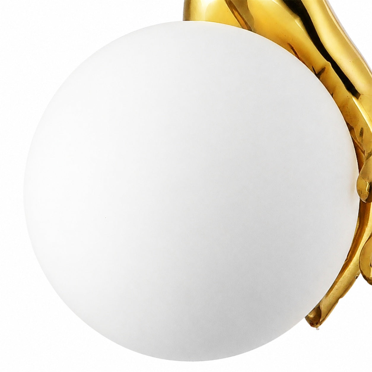 Hand Holding Globe Pendant Light