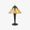 TF Dark Star Tiffany Style Geometric Shade Table Lamp for Bedroom and Accent Lighting