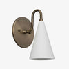 Curva Metal Cone Shade Sconce – Vintage Brass Wall Light for Entryway or Stairwell