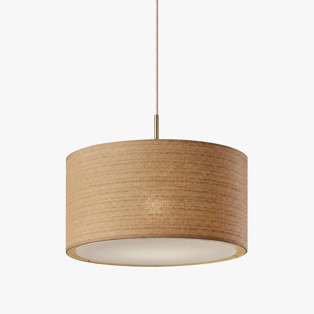 Dumora Fabric Drum Shade Pendant Light - Linen Design Hanging Light