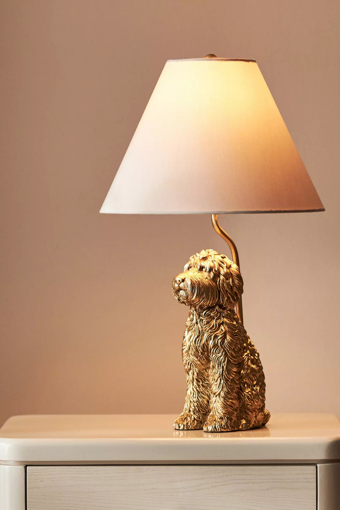 Pawdia Unique Table Lamp - Decorative Ceramic Animal Bedside Lamp