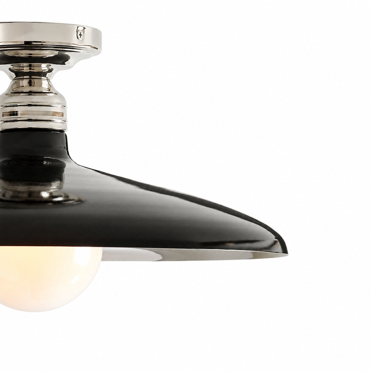 Forvara Farmhouse Metal Flush Mount Light - Black or White Ceiling Lamp