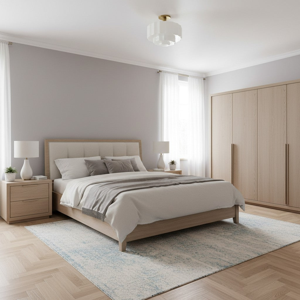 Vexrona Tiered Glass Shade Flush Mount – Contemporary Lighting for Bedrooms and Hallways