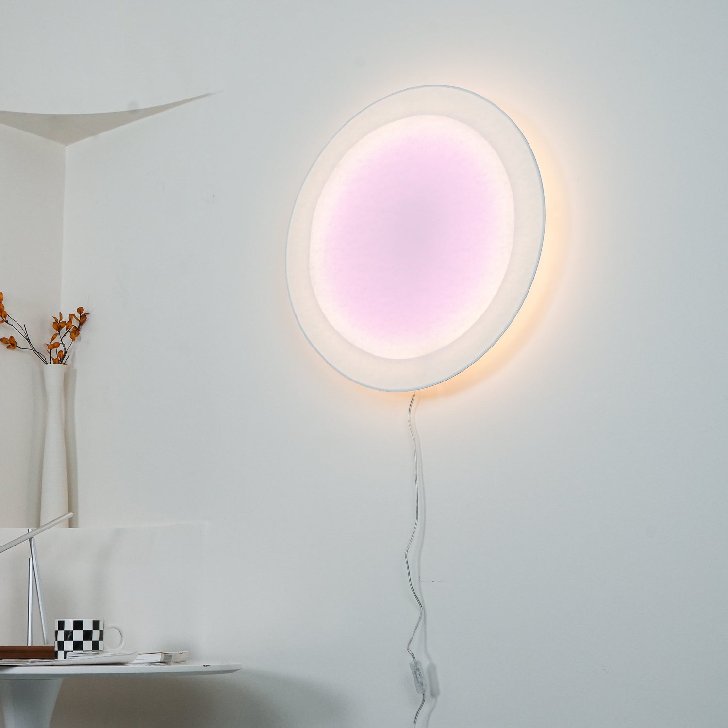Modern Simple Plug-In Round Wall Lamp