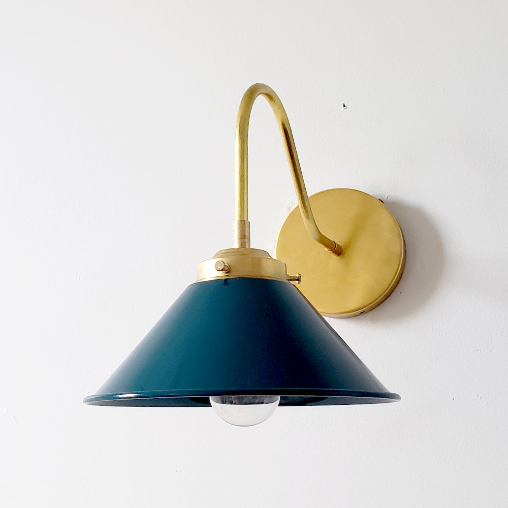 Curved Arm Wall Sconce - Accent Lighting For Bedroom & Hallway