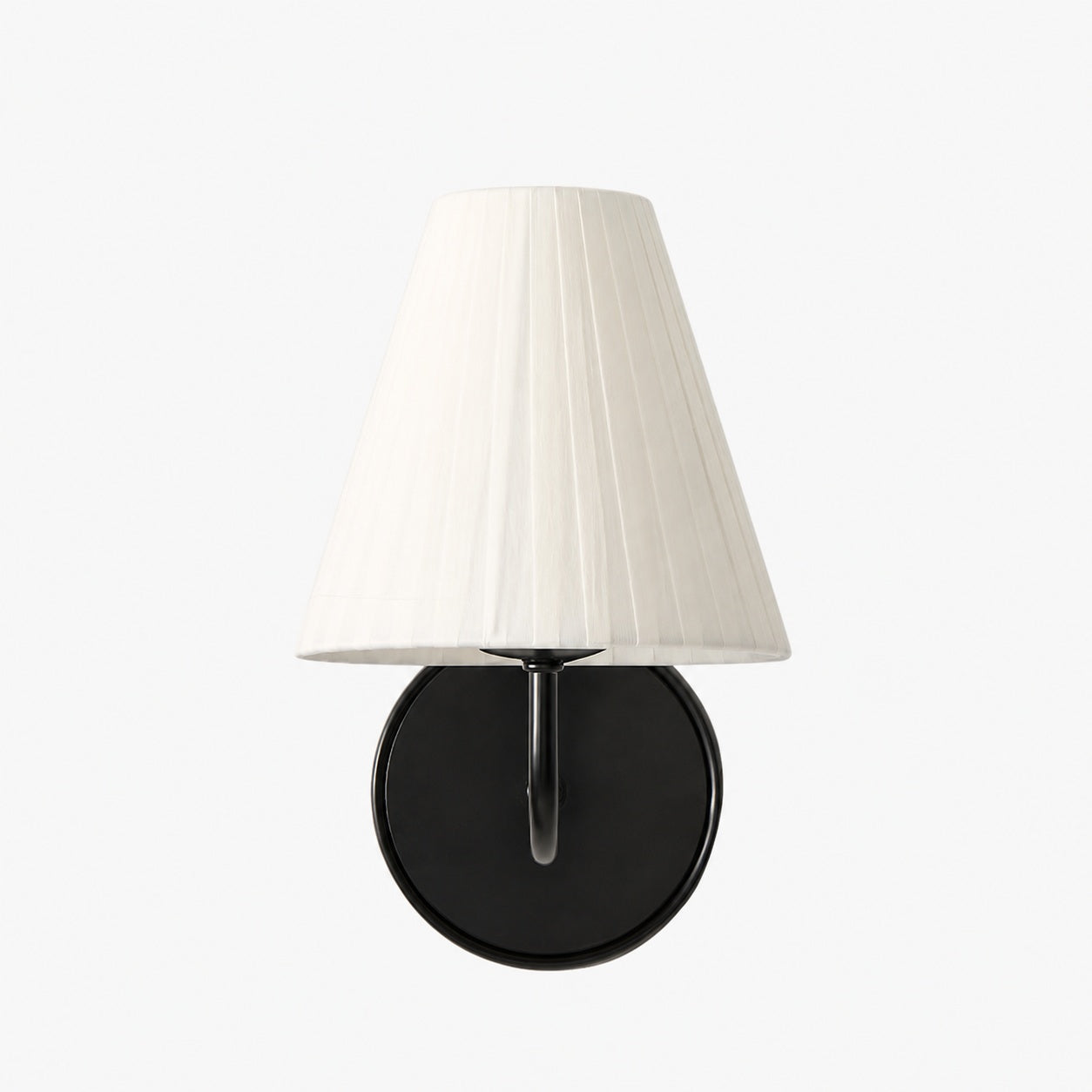 Fibura Sleek Metal Linen Shade Wall Light - Wall-Mounted Art